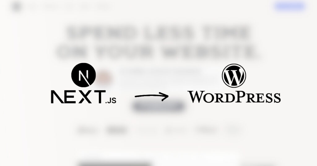 Featured image of Next.js to WordPress Portfolio Conversion blog post.