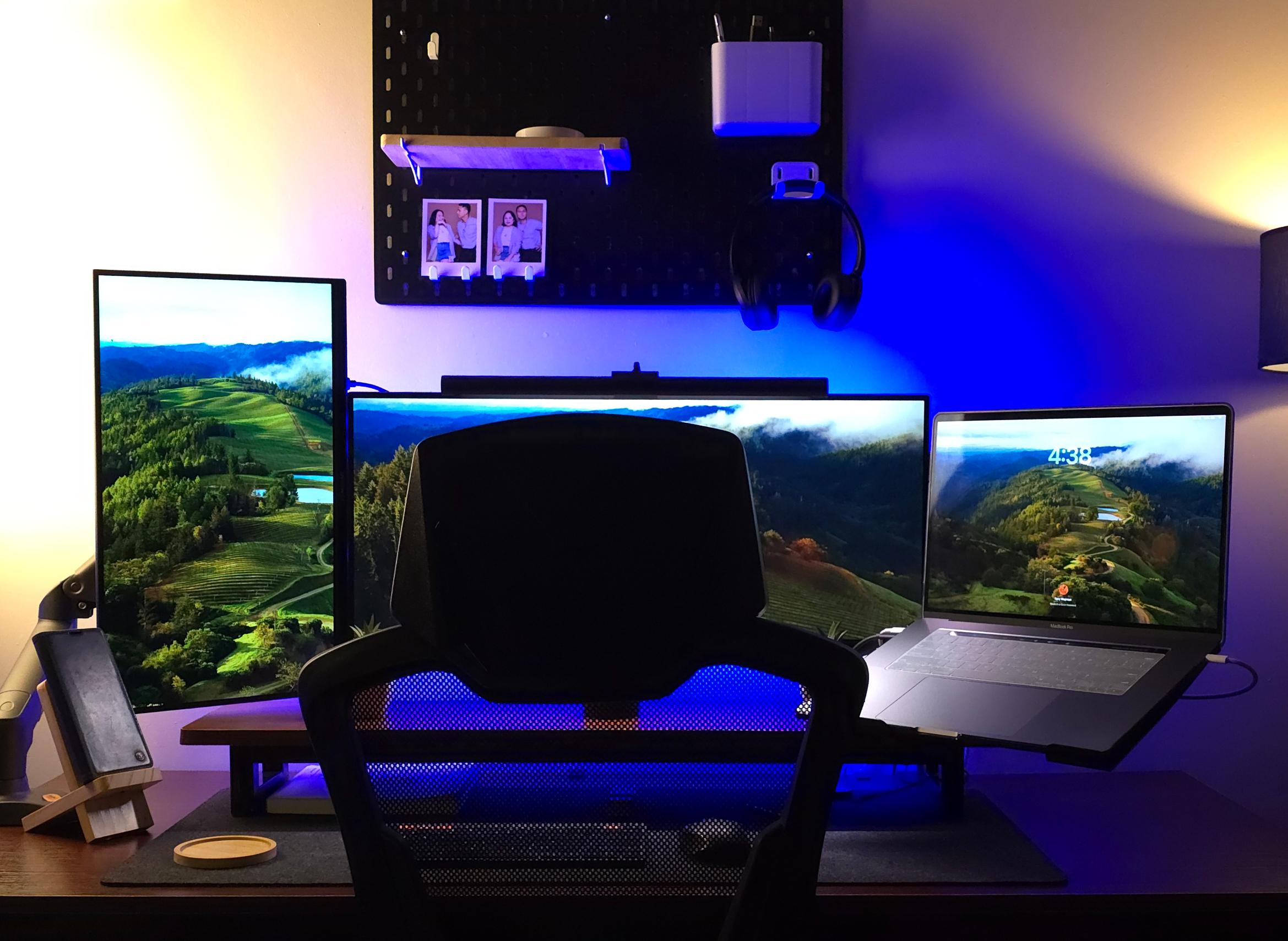 Image of three monitors for extra boost on my productivity.